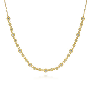 14K Yellow Gold Diamond Bujukan Necklace
