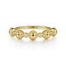 14K Yellow Gold Diamond Bujukan Station Stackable Ring - 0.06 ct