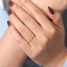 14K Yellow Gold Diamond Bujukan Station Stackable Ring - 0.06 ct