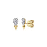14K Yellow Gold Diamond Bujukan Stud Earrings - 0.19 ct