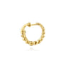 14K Yellow Gold Diamond Bypass Hoop Earrings - 0.55 ct