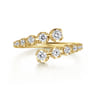 14K Yellow Gold Diamond Bypass Ring - 0.51 ct