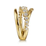 14K Yellow Gold Diamond Bypass Ring - 0.5 ct
