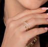 14K Yellow Gold Diamond Bypass Ring - 0.5 ct