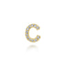 14K Yellow Gold Diamond C Initial Locket Charm - 0.05 ct