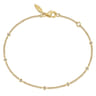 14K Yellow Gold Diamond Chain Bracelet - 0.08 ct