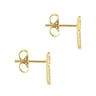 14K Yellow Gold Diamond Chevron Earrings - 0.11 ct