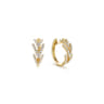 14K Yellow Gold Diamond Chevron Earrings - 0.5 ct