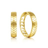 14K Yellow Gold Diamond Chevron Earrings