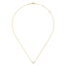 14K Yellow Gold Diamond Chevron Necklace - 0.06 ct