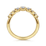14K Yellow Gold Diamond Chevron Ring - 0.43 ct