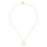 14K Yellow Gold Diamond Circle Pendant Necklace - 0.35 ct