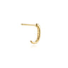 14K Yellow Gold Diamond Classic J Hoop Earrings - 0.15 ct