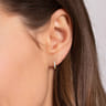 14K Yellow Gold Diamond Classic J Hoop Earrings - 0.15 ct