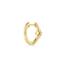 14K Yellow Gold Diamond Clover Huggie Earrings - 0.27 ct