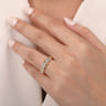 14K Yellow Gold Diamond Clover Station Ring - 0.35 ct