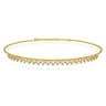 14K Yellow Gold Diamond Clusters Bujukan Beaded Choker Necklace - 1 ct