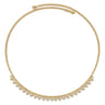 14K Yellow Gold Diamond Clusters Bujukan Beaded Choker Necklace - 1 ct