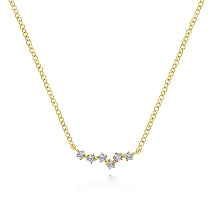 14K Yellow Gold Diamond Constellation Necklace