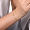 14K Yellow Gold Diamond Cross Chain Bracelet - 0.07 ct