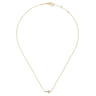 14K Yellow Gold Diamond Cross Necklace 0.07ct - 0.07 ct