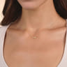 14K Yellow Gold Diamond Cross Necklace 0.07ct - 0.07 ct