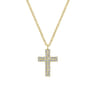 14K Yellow Gold Diamond Cross Pendant Necklace - 0.17 ct