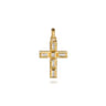 14K Yellow Gold Diamond Cross Pendant - 0.8 ct
