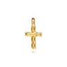 14K Yellow Gold Diamond Cross Pendant - 0.8 ct