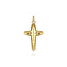 14K Yellow Gold Diamond Cross Pendant - 0.2 ct
