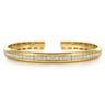 14K Yellow Gold Diamond Cuff Bangle Bracelet - 1.5 ct