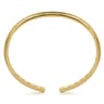 14K Yellow Gold Diamond Cuff Bangle Bracelet - 1.5 ct