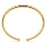 14K Yellow Gold Diamond Cuff Bangle Bracelet - 1.5 ct