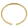 14K Yellow Gold Diamond Cuff Bangle - 1.5 ct