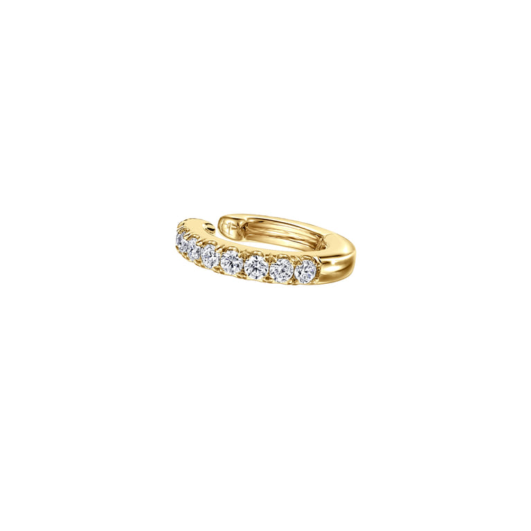 14K Yellow Gold Diamond Cuff Earring - 0.2 ct - Shot 1
