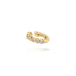 14K Yellow Gold Diamond Cuff Earring