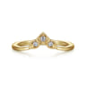 Curved Wedding Ring in 14k Yellow Gold with  Natural Diamond at Gabriel & Co.