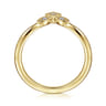 Curved Wedding Ring in 14k Yellow Gold with  Natural Diamond at Gabriel & Co.