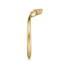Curved Wedding Ring in 14k Yellow Gold with  Natural Diamond at Gabriel & Co.