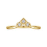 Curved Wedding Ring in 14k Yellow Gold with  Natural Diamond at Gabriel & Co.