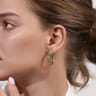 14K Yellow Gold Diamond Cut Hoop Earrings in size 30mm - 0.65 ct