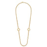 14K Yellow Gold Diamond Cut Station Necklace