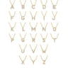 14K Yellow Gold Diamond D Initial Pendant Necklace - 0.08 ct