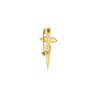 14K Yellow Gold Diamond Dagger Mens Pin - 0.25 ct