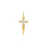 14K Yellow Gold Diamond Dagger Pendant - 0.25 ct
