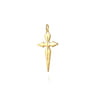 14K Yellow Gold Diamond Dagger Pendant - 0.25 ct