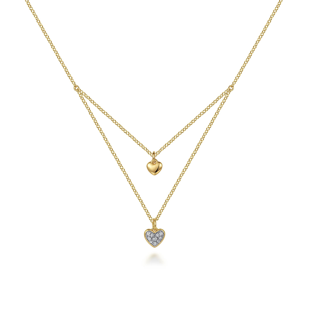 14k Yellow Gold Layered Contemporary SKU: NK7049Y45JJ