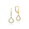 14K Yellow Gold Diamond Drop Earrings - 0.3 ct