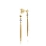 14K Yellow Gold Diamond Drop Earrings - 0.04 ct