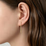 14K Yellow Gold Diamond Drop Earrings - 0.04 ct